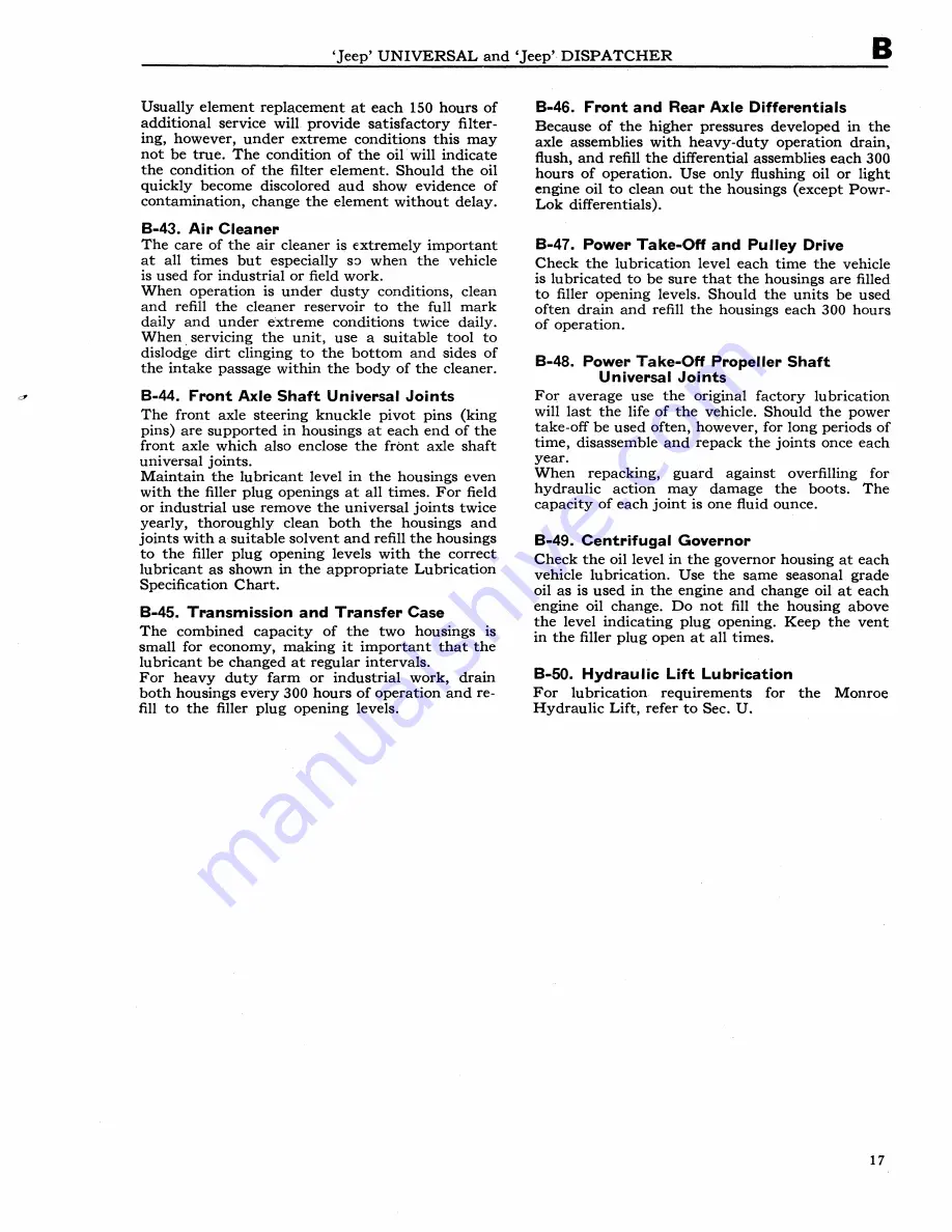 Jeep UNIVERSAL CJ-2A Service Manual Download Page 18