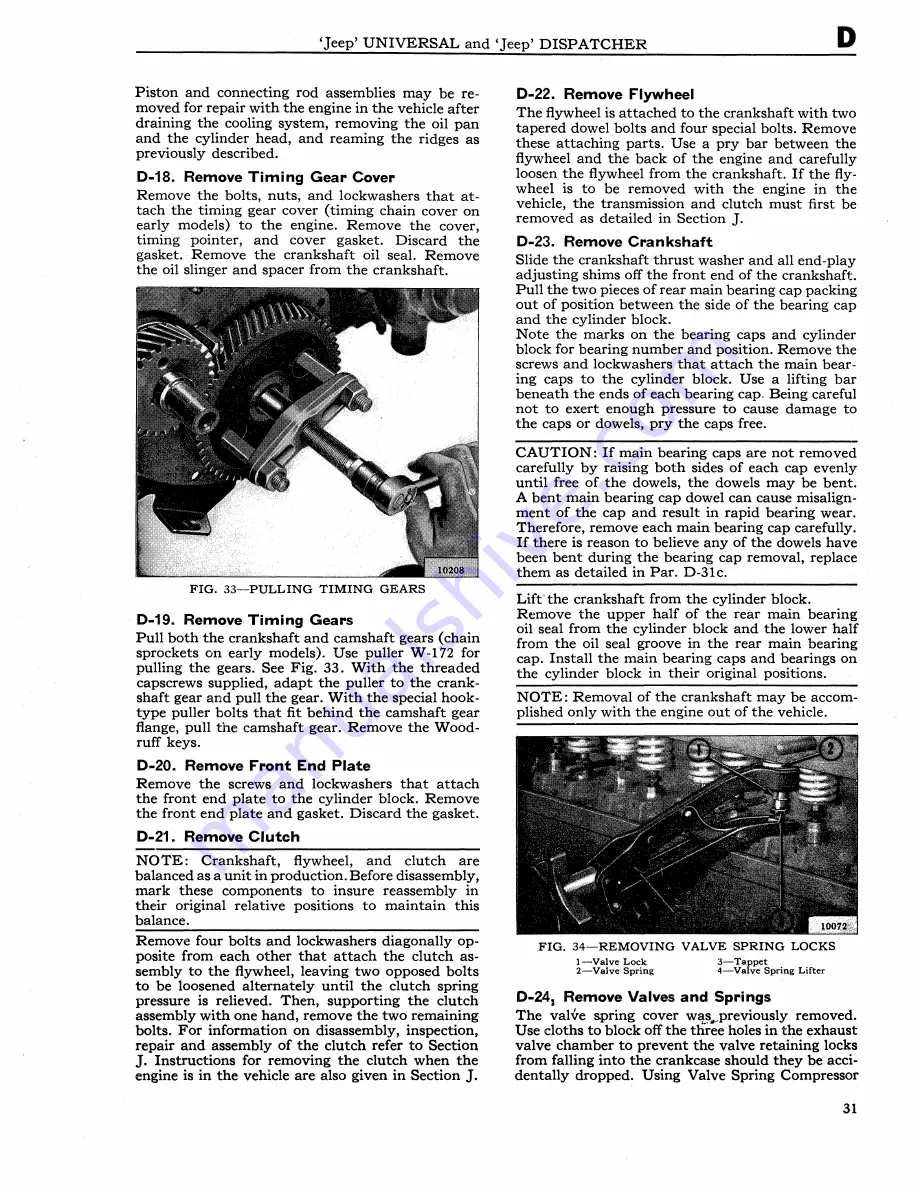 Jeep UNIVERSAL CJ-2A Service Manual Download Page 32