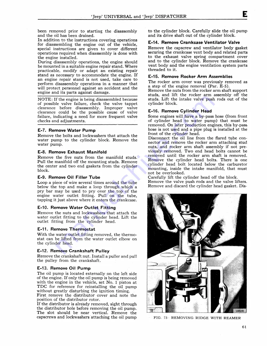 Jeep UNIVERSAL CJ-2A Service Manual Download Page 62