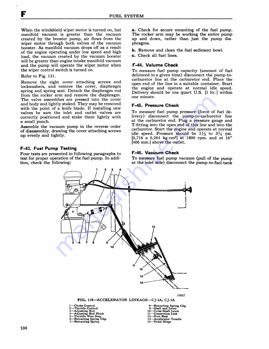 Jeep UNIVERSAL CJ-2A Service Manual Download Page 109