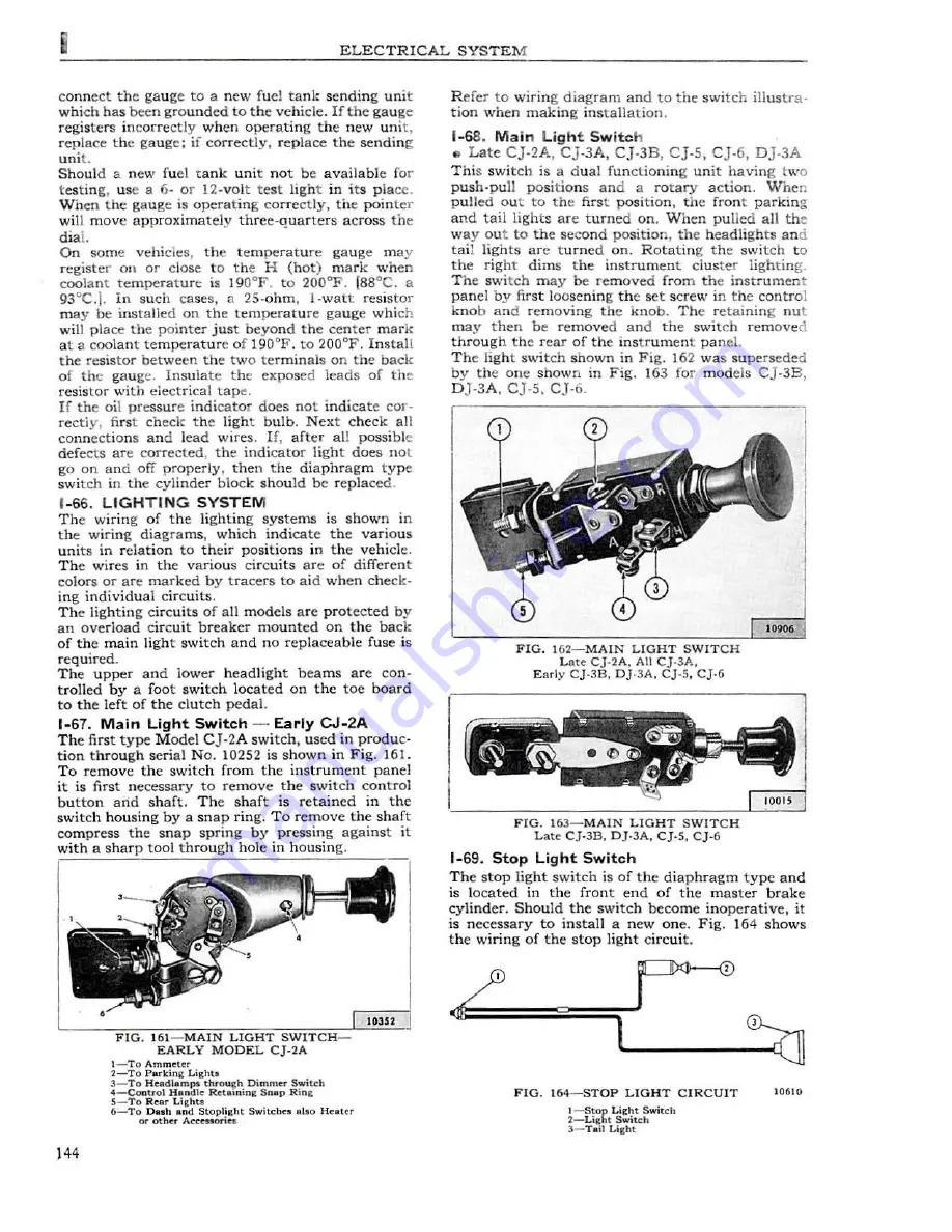 Jeep UNIVERSAL CJ-2A Service Manual Download Page 145