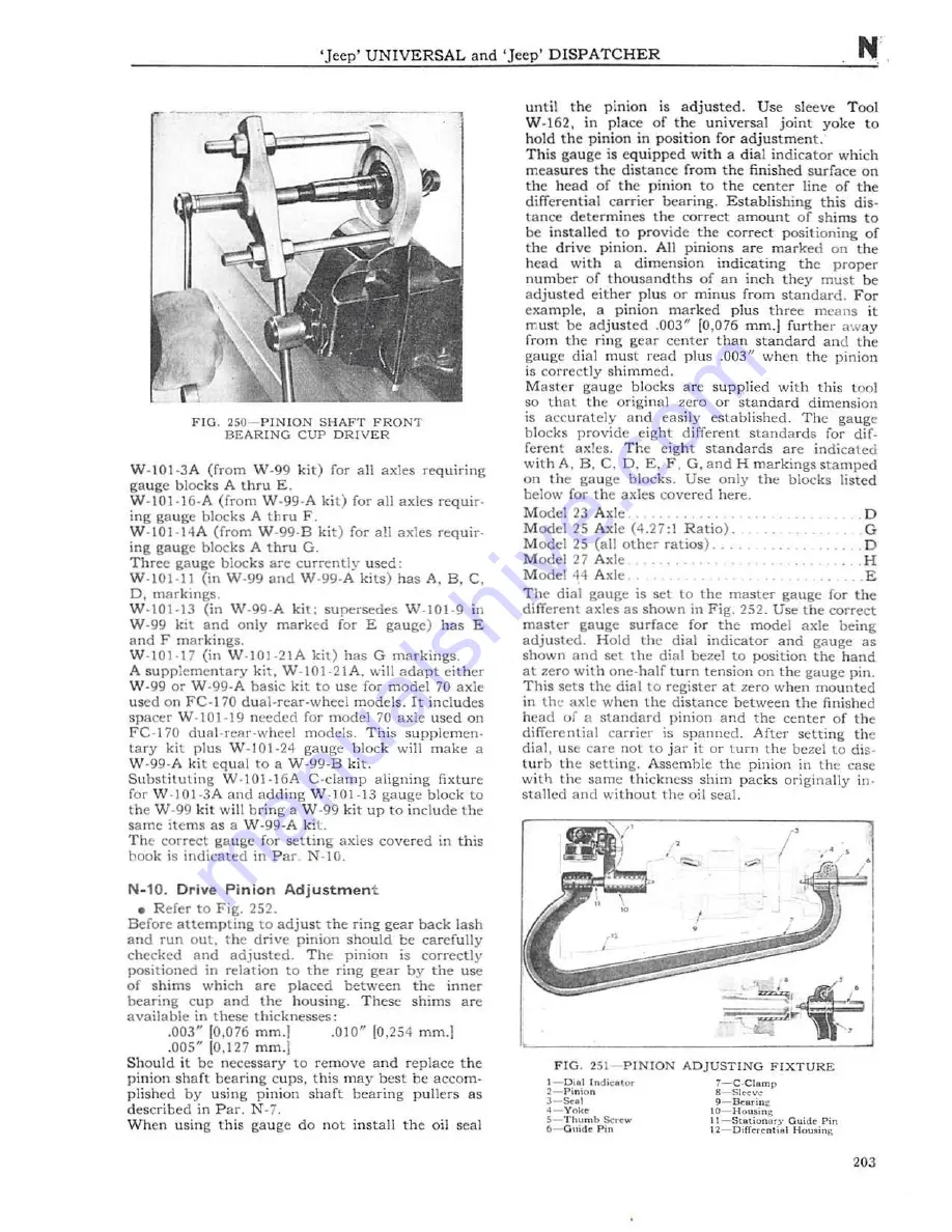 Jeep UNIVERSAL CJ-2A Service Manual Download Page 204