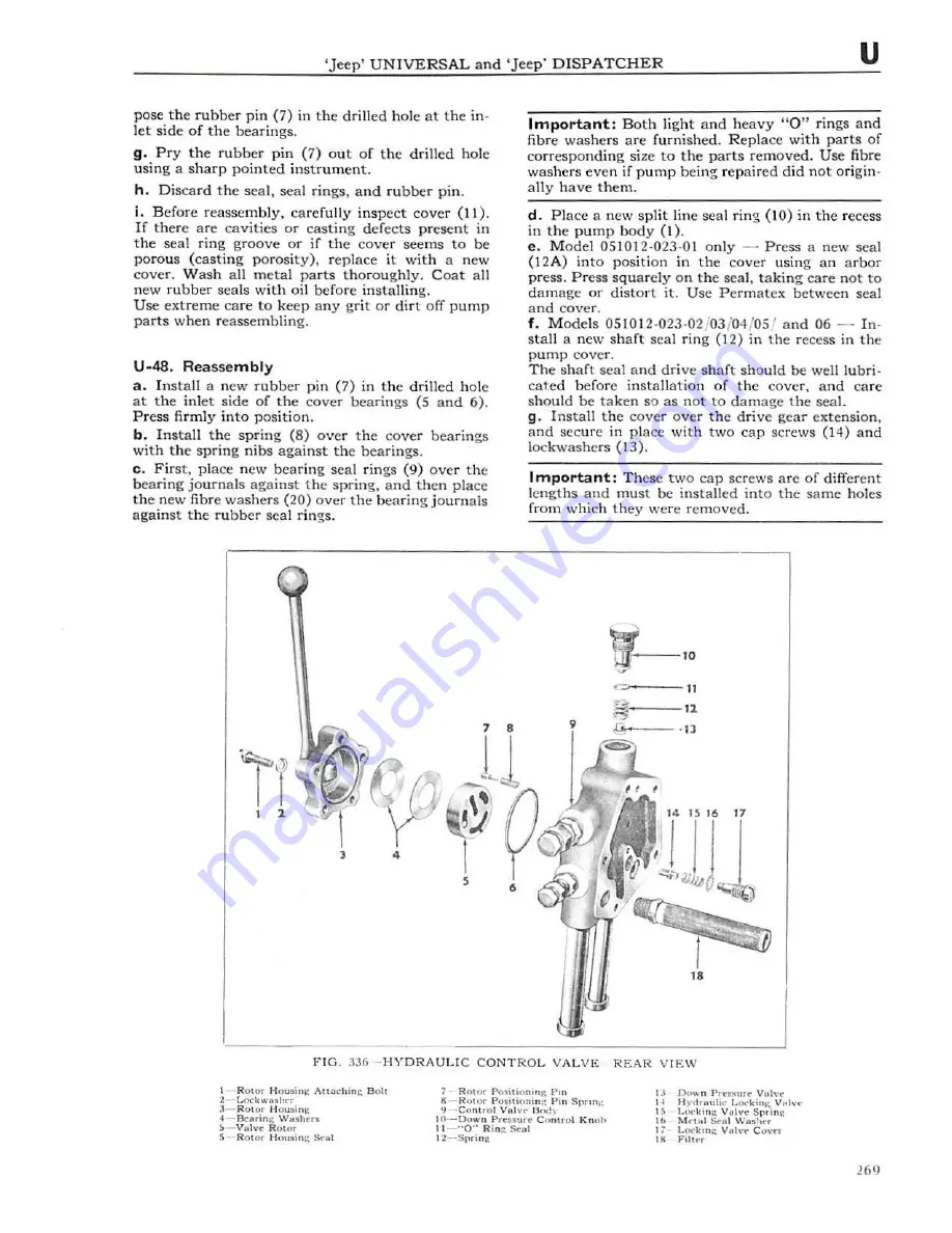 Jeep UNIVERSAL CJ-2A Service Manual Download Page 270