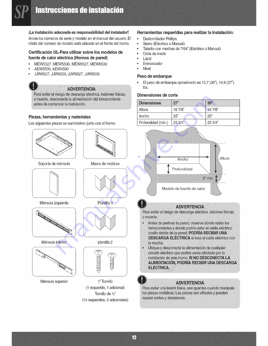 Jenn-Air AMC2206B Скачать руководство пользователя страница 12