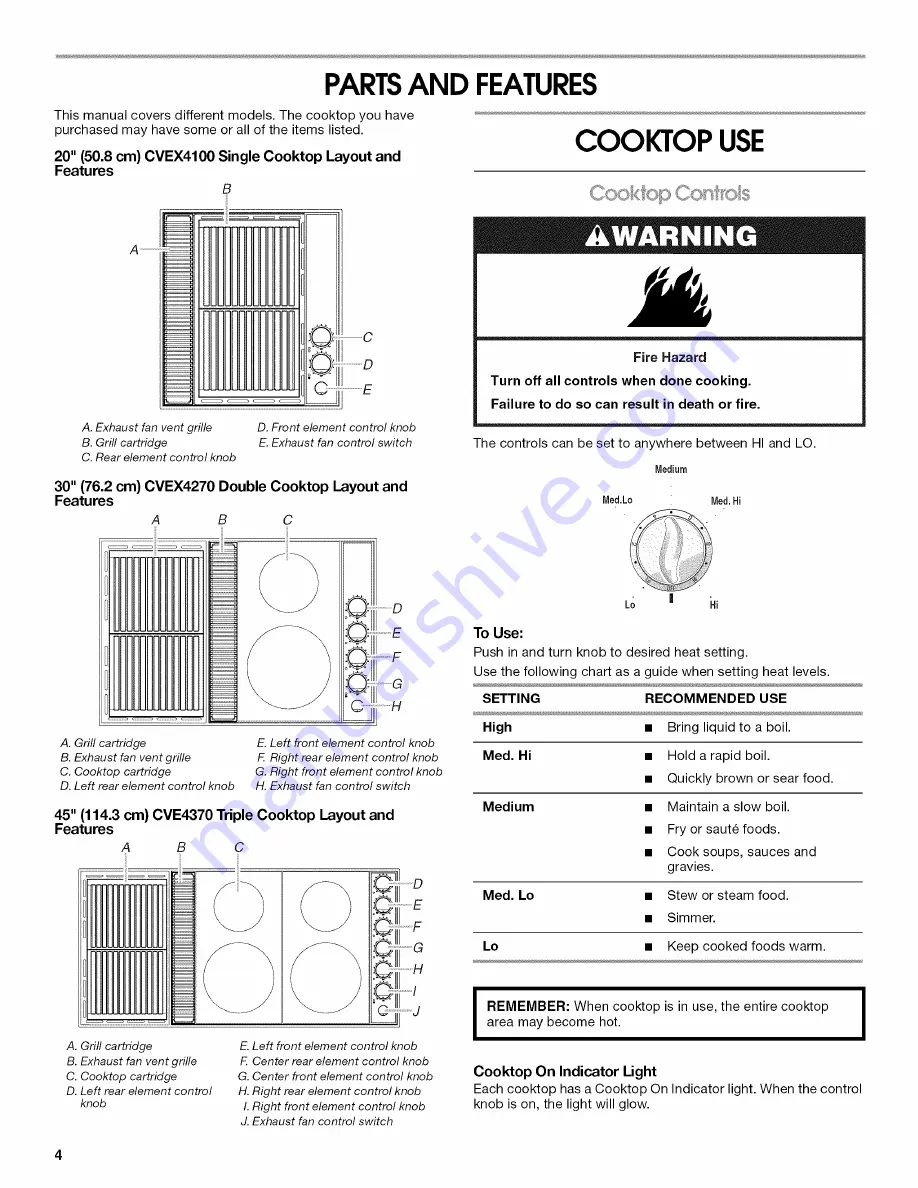 Jenn-Air CVEX4370B19 Use & Care Manual Download Page 4