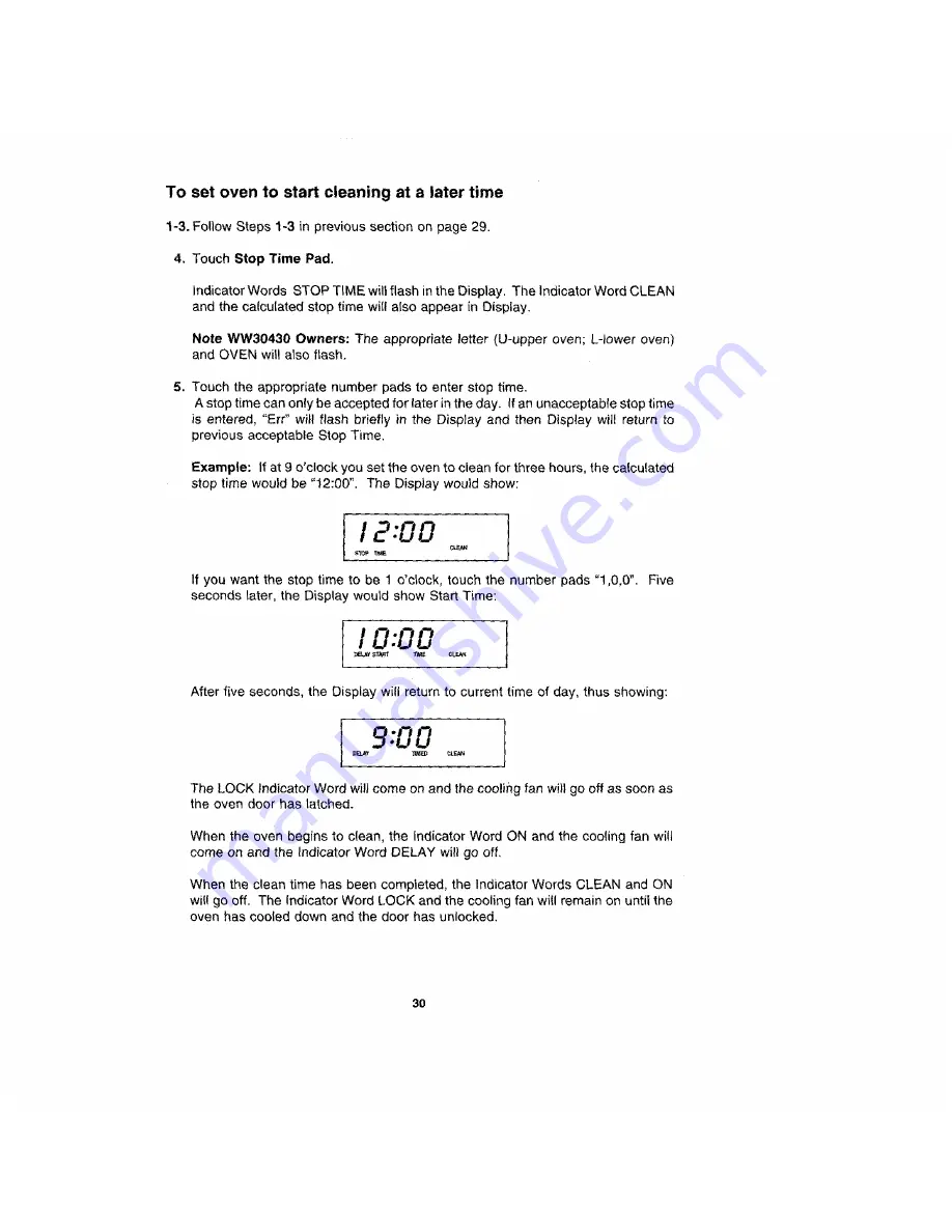 Jenn-Air EXPRESSIONS WW30430S Use And Care Manual Download Page 30