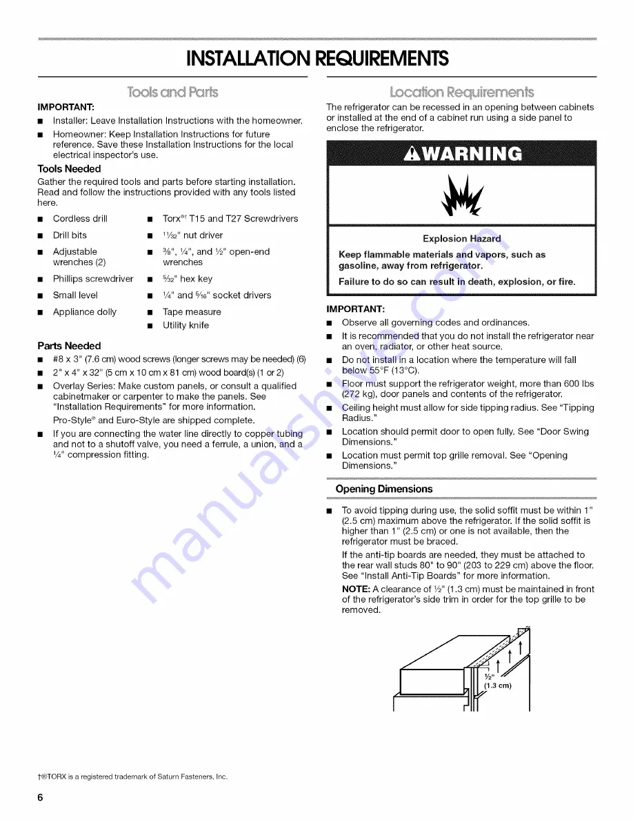 Jenn-Air JB36CXFXLB Скачать руководство пользователя страница 6