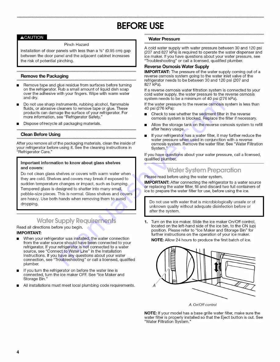 Jenn-Air JB36NXFXLW01 Скачать руководство пользователя страница 4