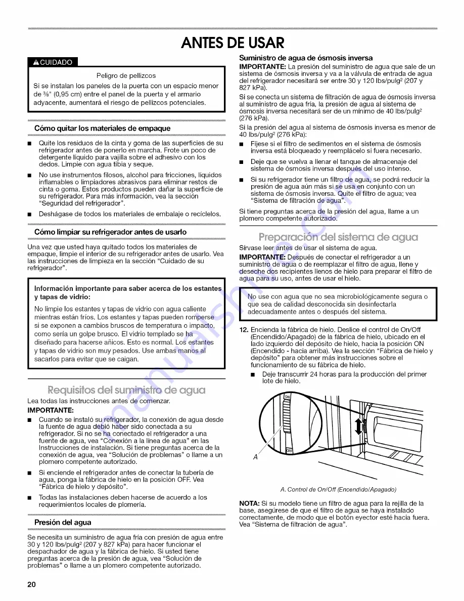 Jenn-Air JB36NXFXLW01 Скачать руководство пользователя страница 20