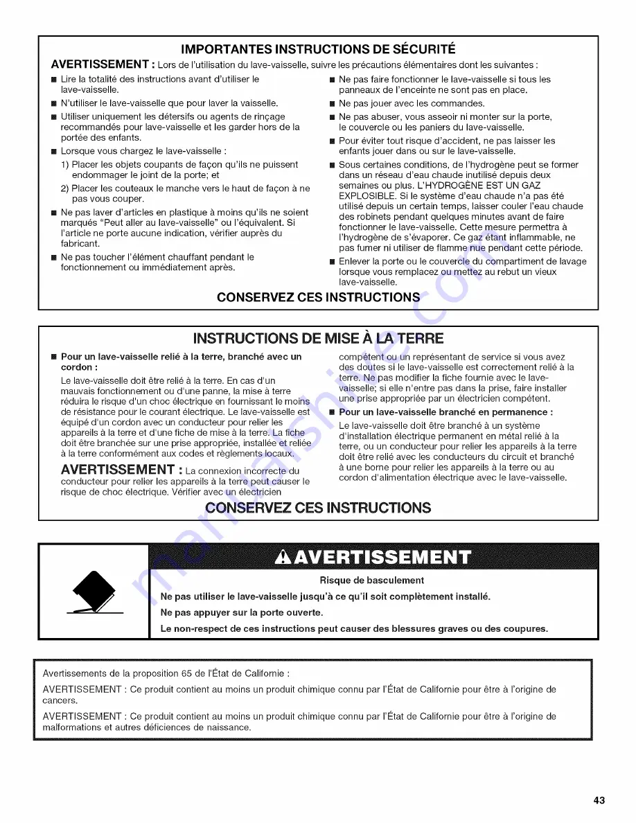 Jenn-Air JDB8500AWY1 User Instructions Download Page 43