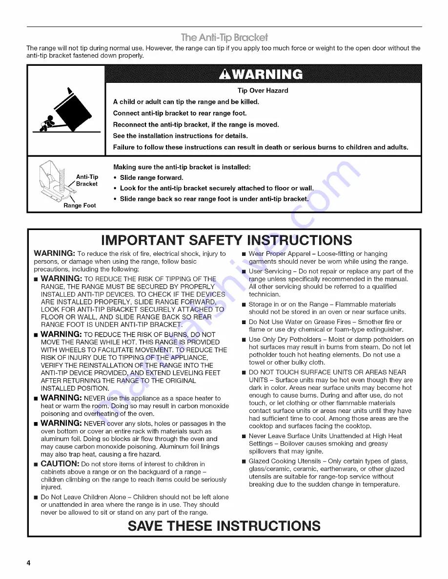 Jenn-Air JDRP548WP02 Скачать руководство пользователя страница 4