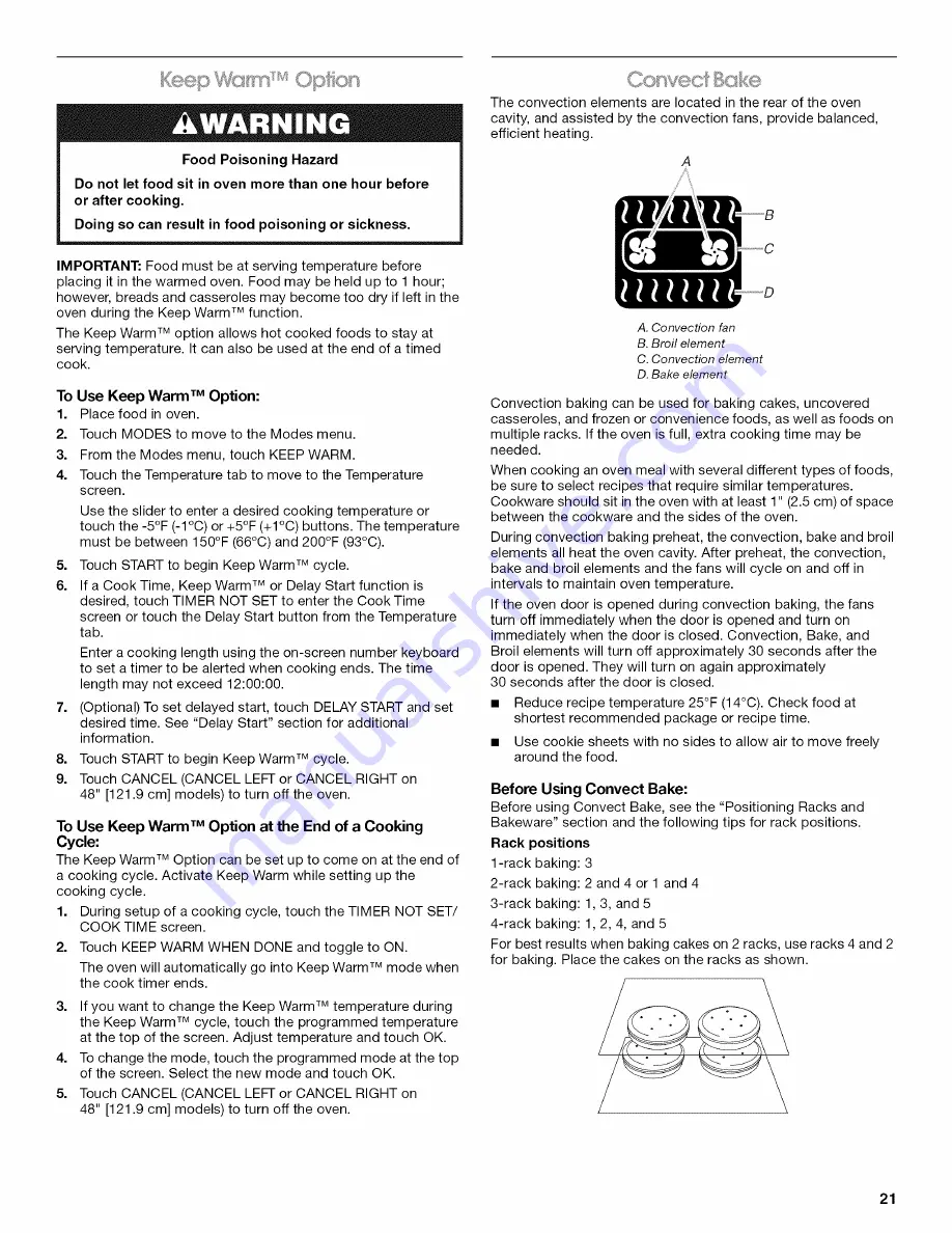 Jenn-Air JDRP548WP02 Use & Care Manual Download Page 21