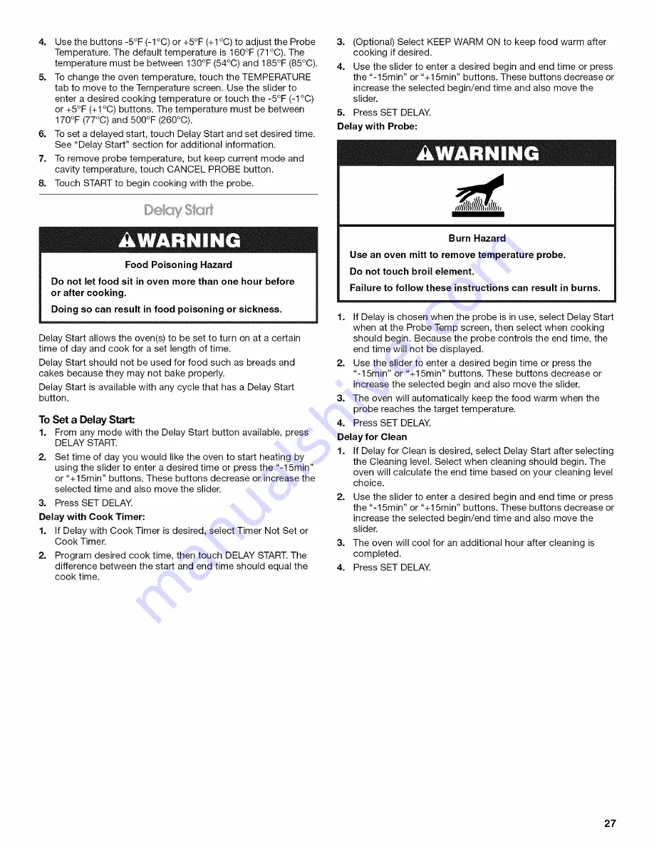 Jenn-Air JDRP548WP02 Use & Care Manual Download Page 27