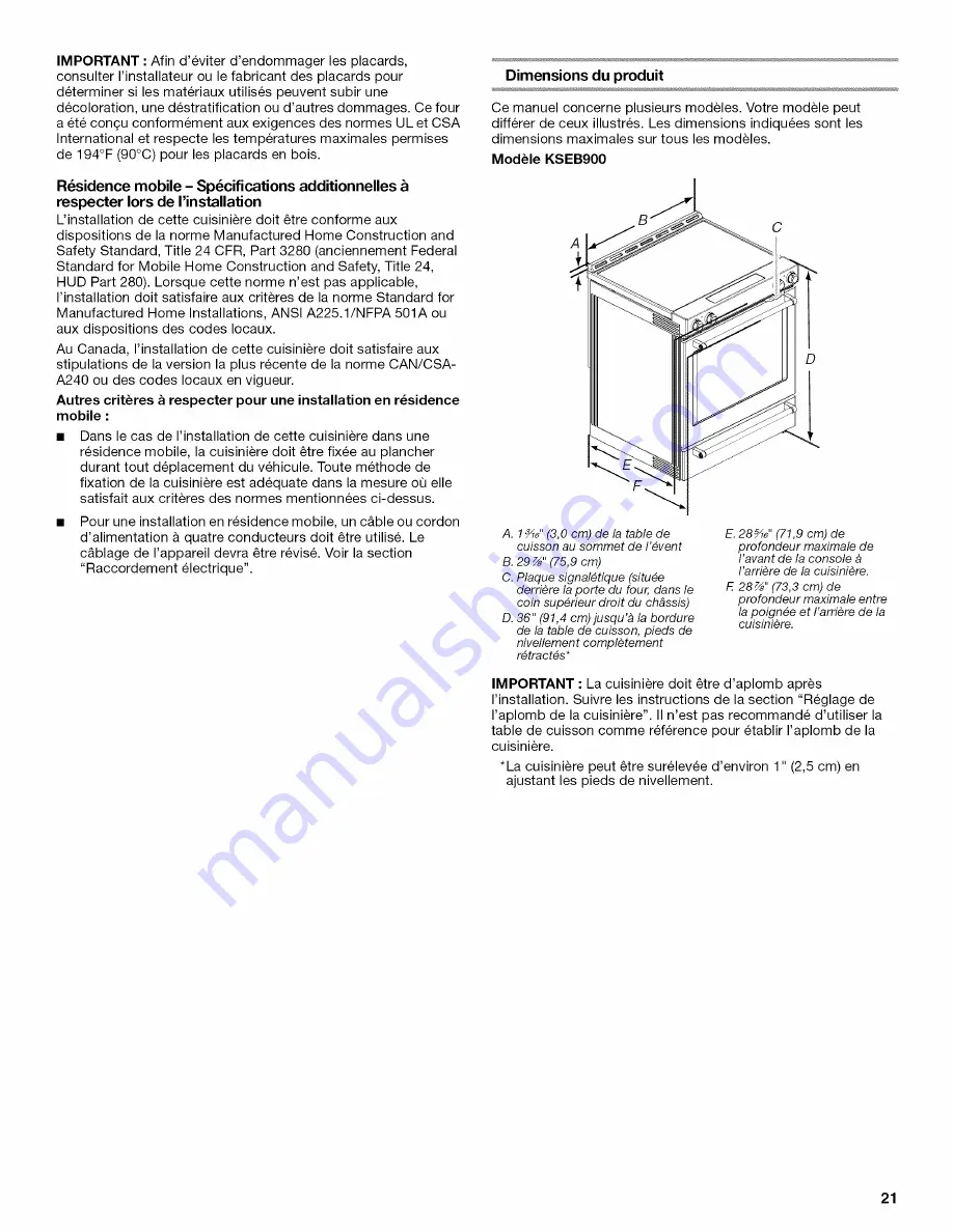 Jenn-Air JES1450CDS0 Installation Instructions Manual Download Page 21