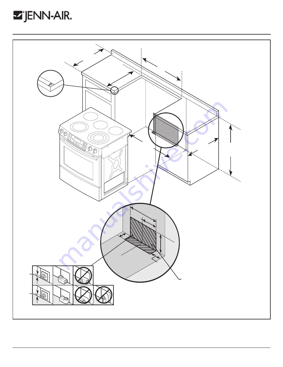 Jenn-Air JES8750BA Series Planning Dimensions Download Page 2