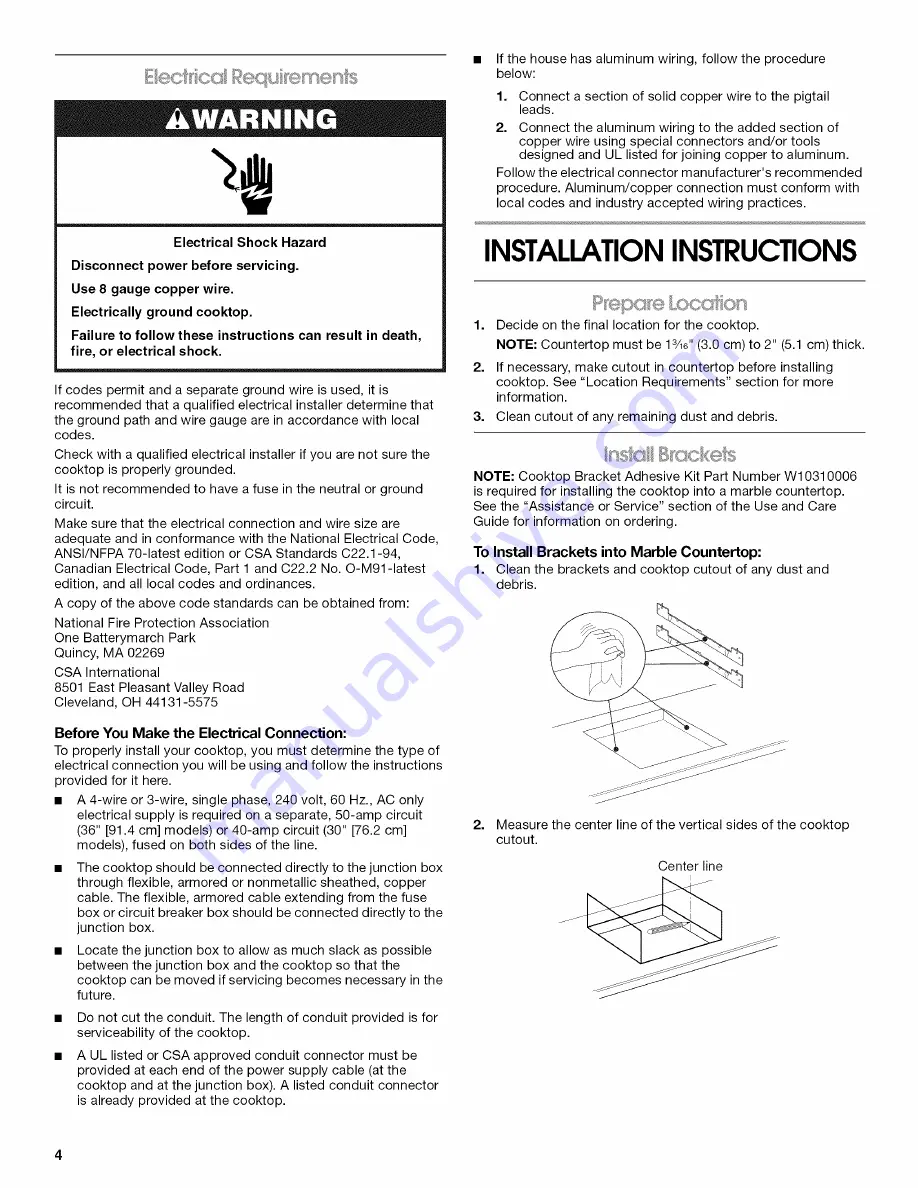 Jenn-Air JIC4430 Installation Instructions Manual Download Page 4