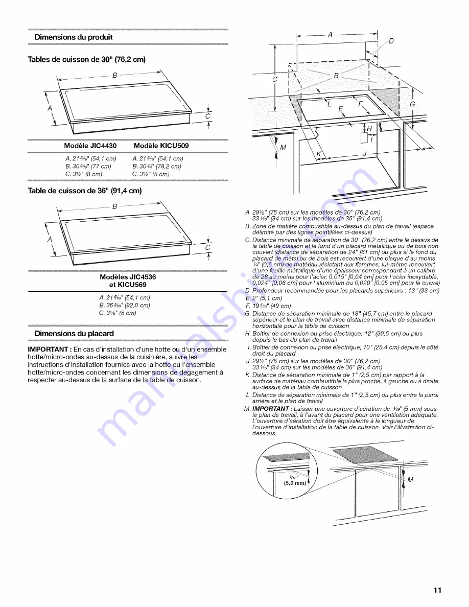 Jenn-Air JIC4430 Installation Instructions Manual Download Page 11