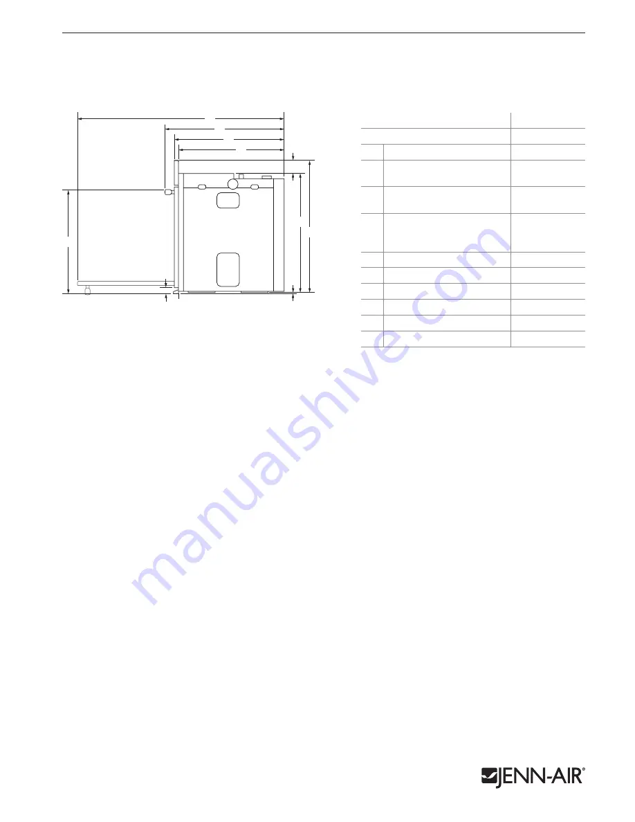 Jenn-Air JJW2427D Dimension Manual Download Page 2