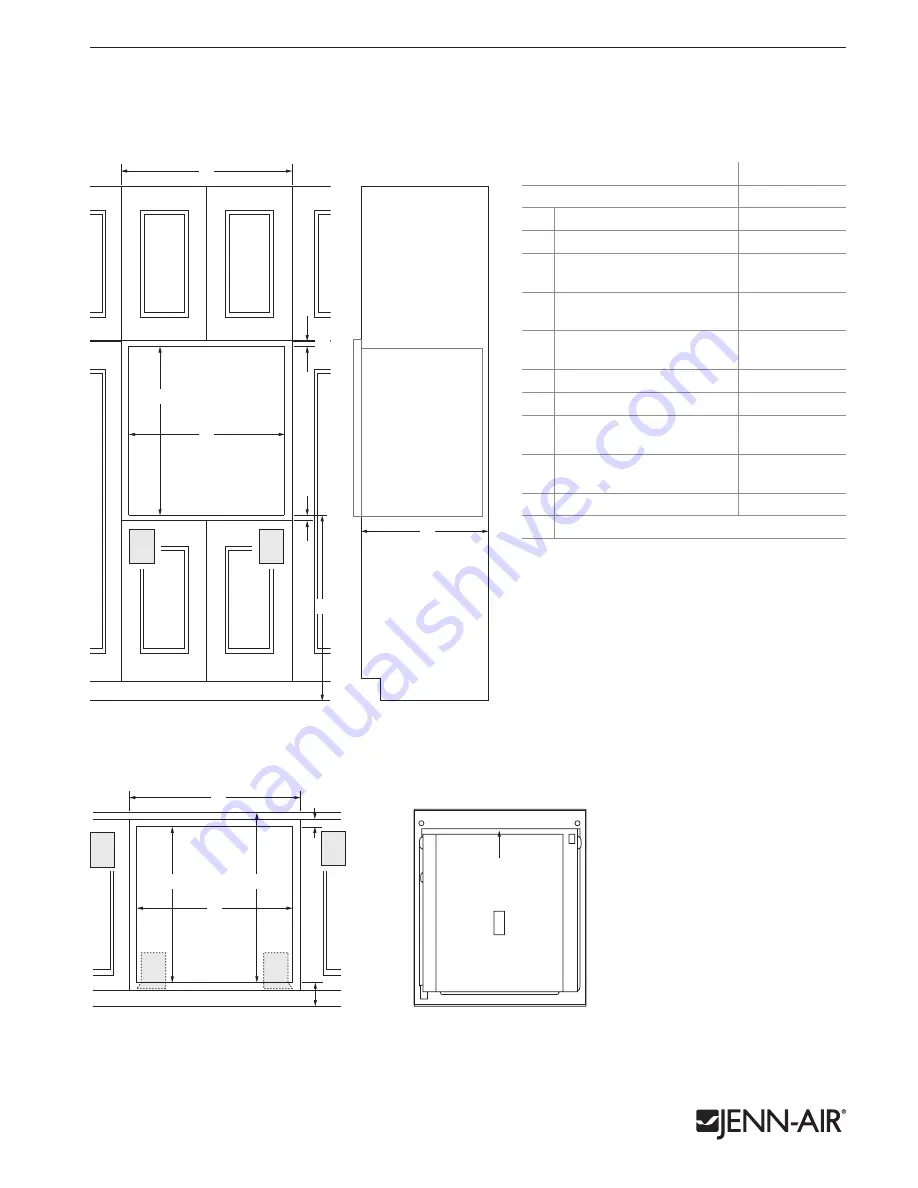 Jenn-Air JJW2427D Dimension Manual Download Page 3