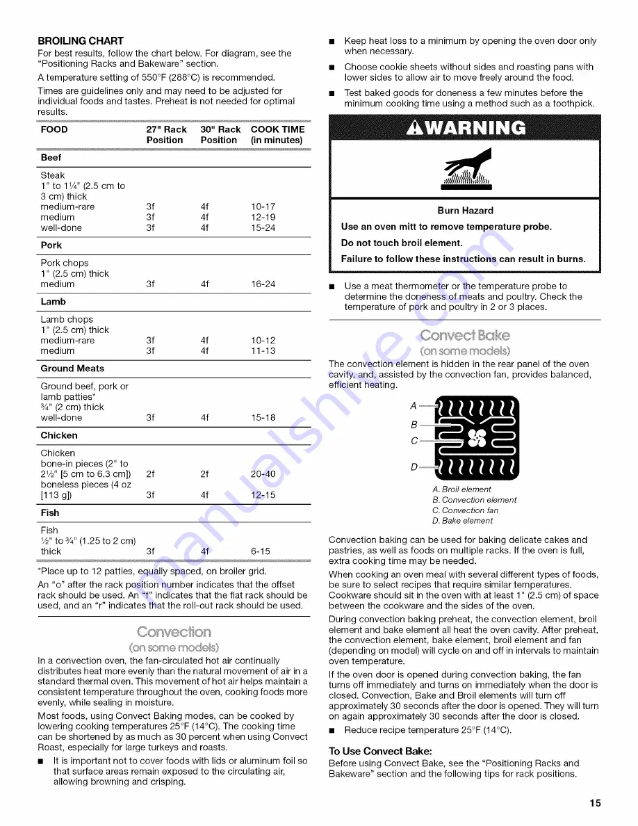 Jenn-Air JJW2427WW00 Use & Care Manual Download Page 15