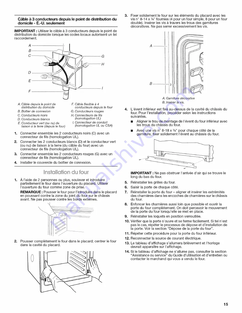 Jenn-Air JJW2830WP00 Installation Instructions Manual Download Page 15