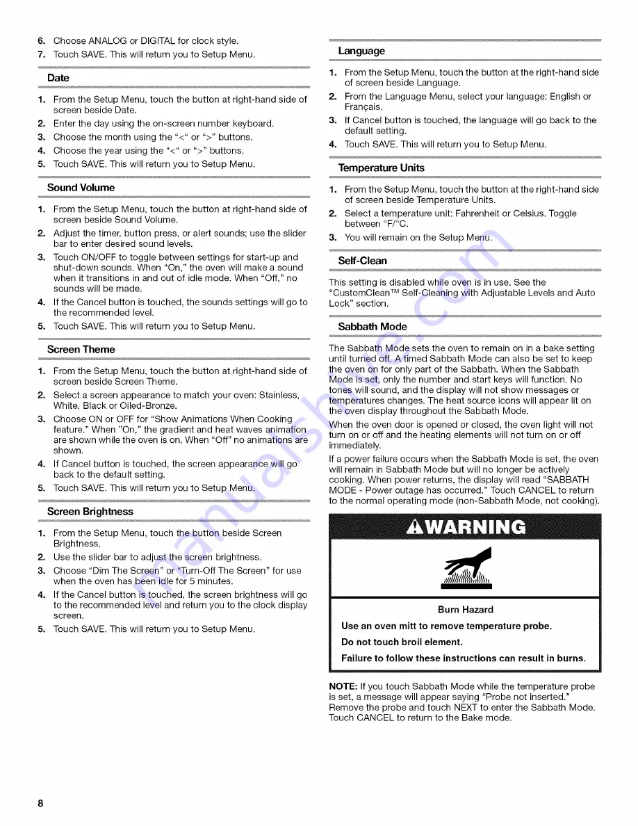 Jenn-Air JJW3830WB00 Use & Care Manual Download Page 8