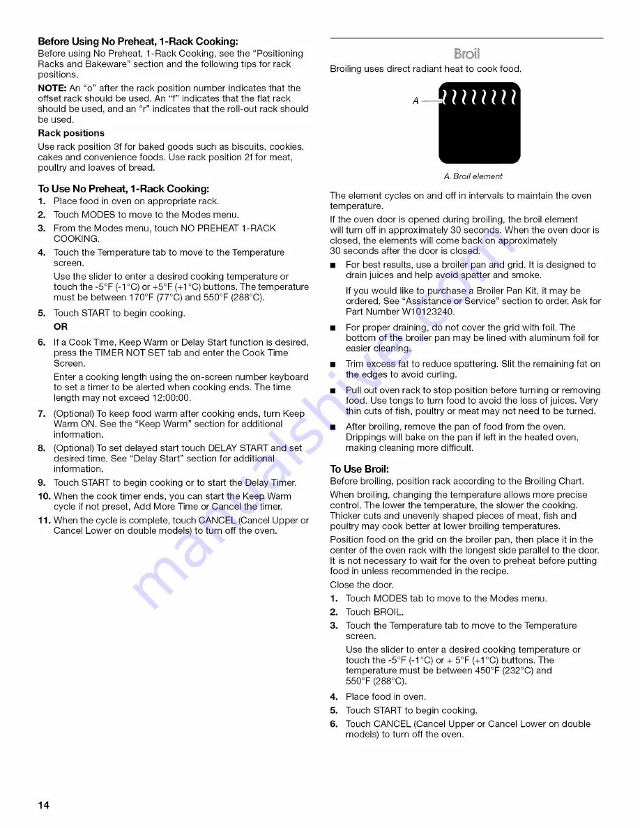 Jenn-Air JJW3830WB00 Use & Care Manual Download Page 14