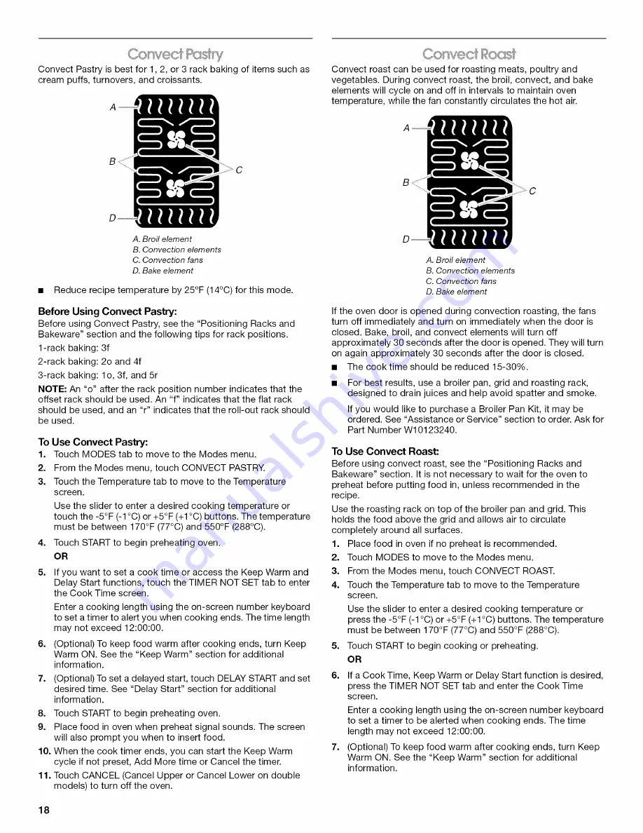 Jenn-Air JJW3830WB00 Use & Care Manual Download Page 18