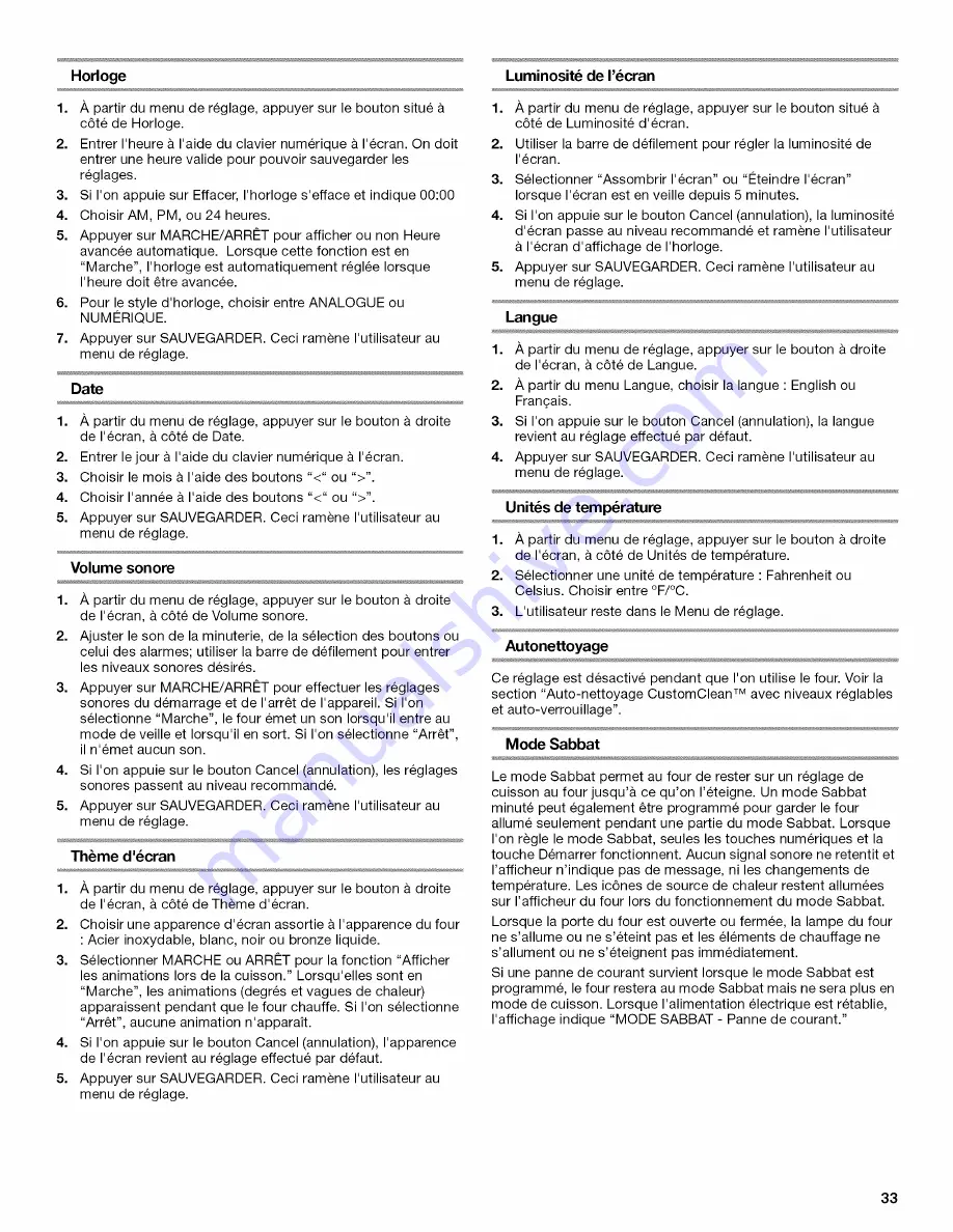 Jenn-Air JJW3830WB00 Use & Care Manual Download Page 33