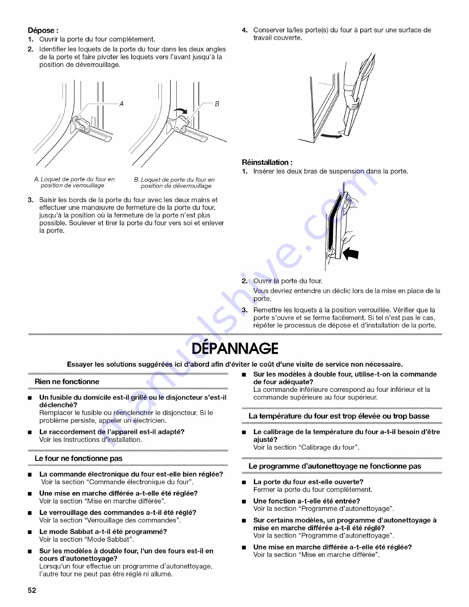 Jenn-Air JJW3830WB00 Use & Care Manual Download Page 52