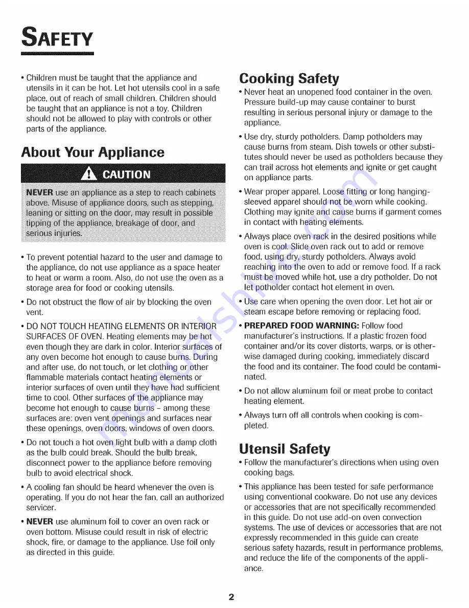 Jenn-Air JJW7530DDB19 Use & Care Manual Download Page 3