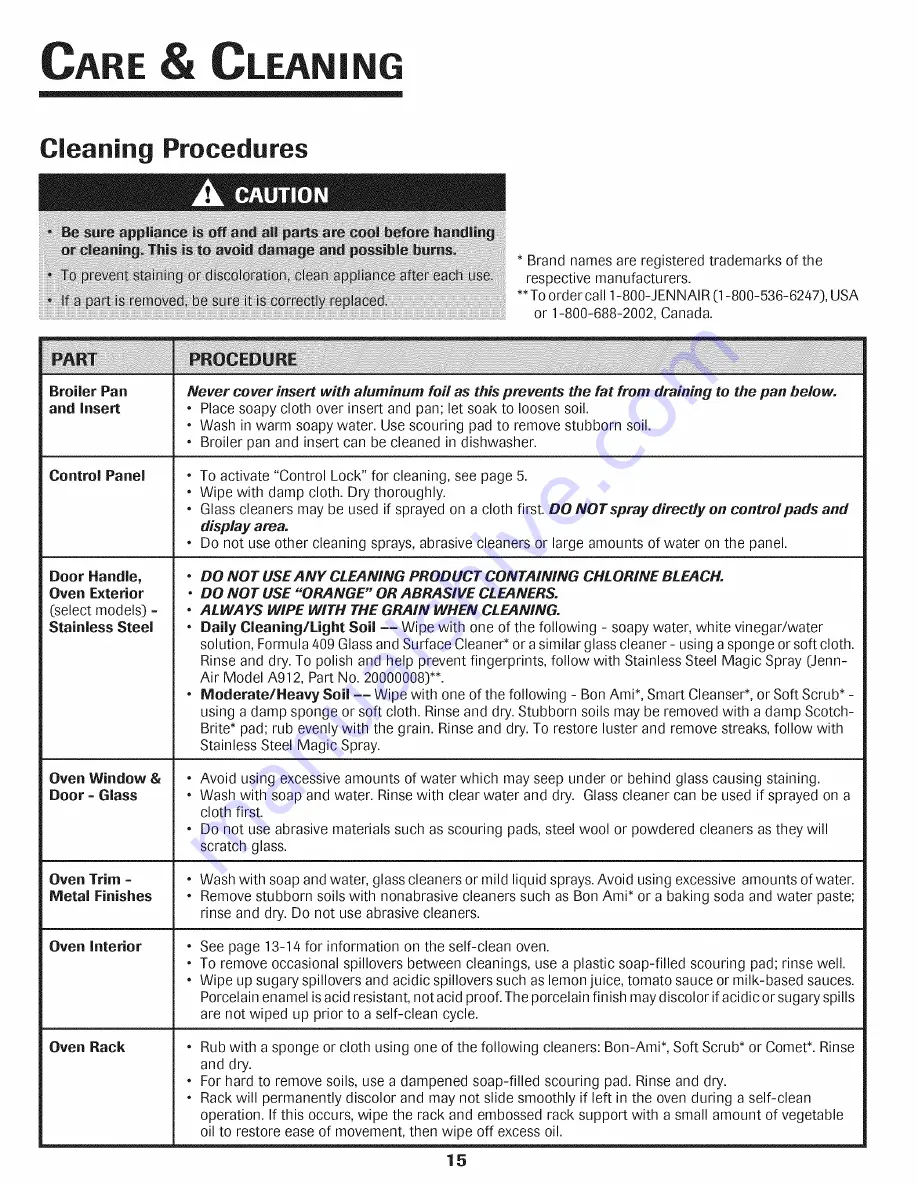 Jenn-Air JJW7530DDB19 Use & Care Manual Download Page 16