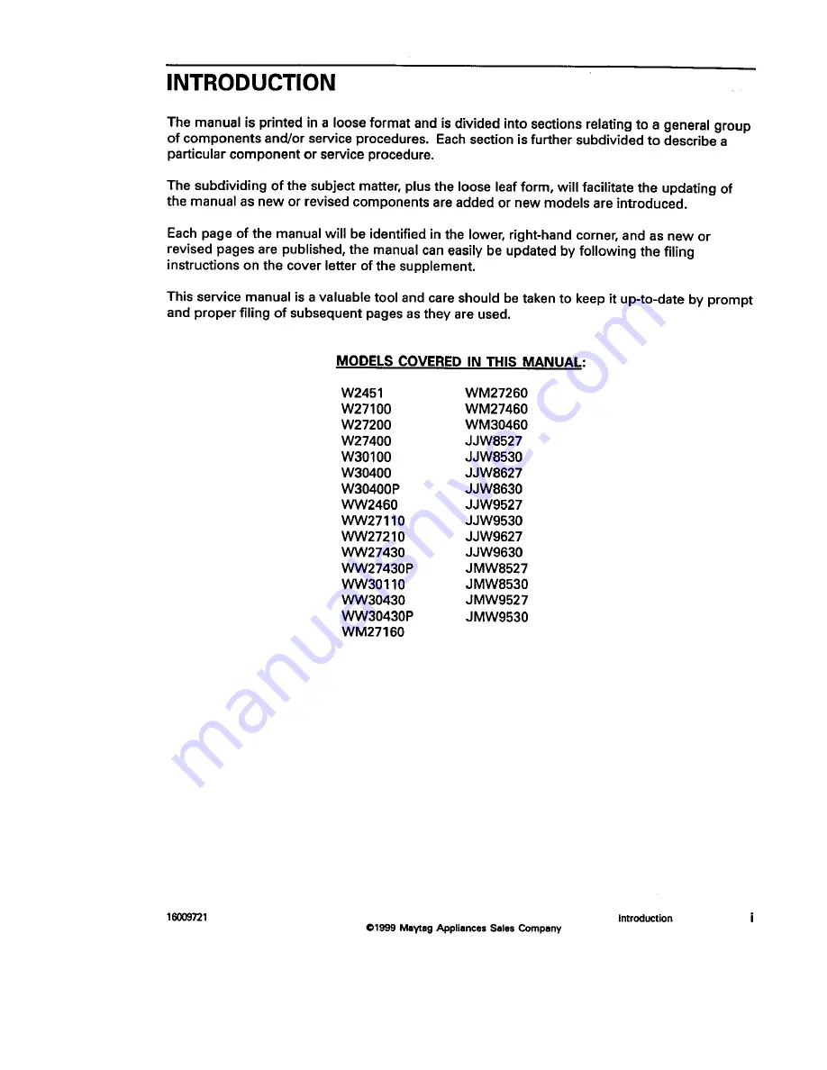 Jenn-Air JJW8630 Service Manual Download Page 3