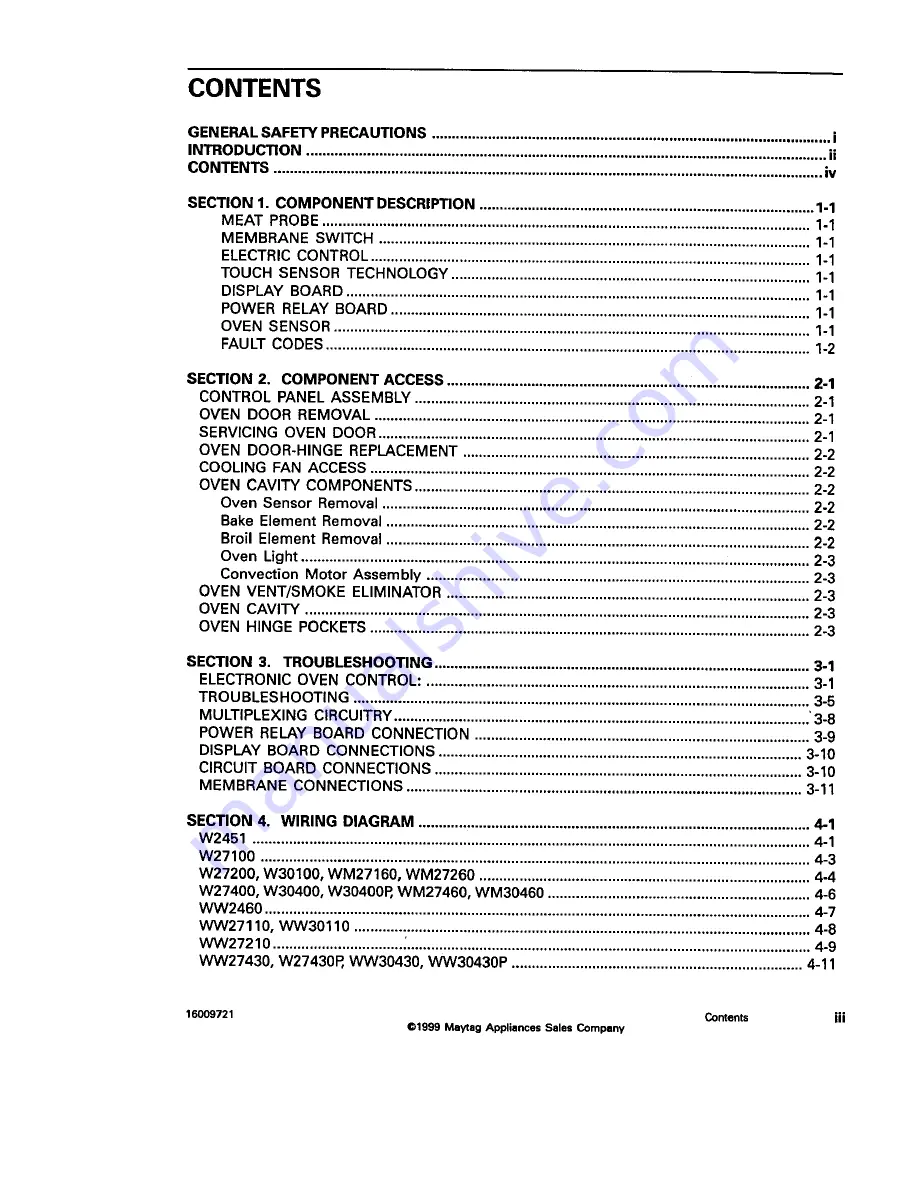 Jenn-Air JJW8630 Service Manual Download Page 5