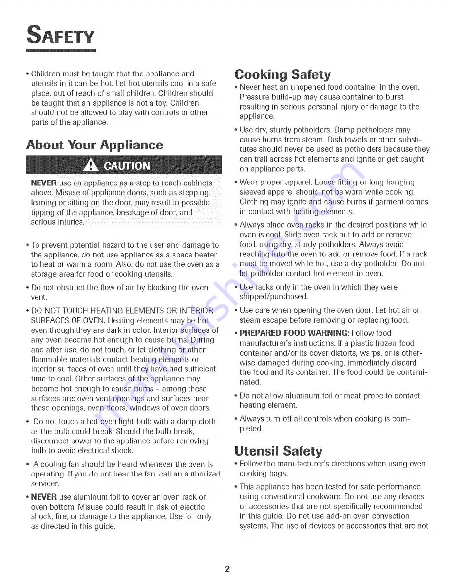 Jenn-Air JJW9530DDR Use & Care Manual Download Page 3