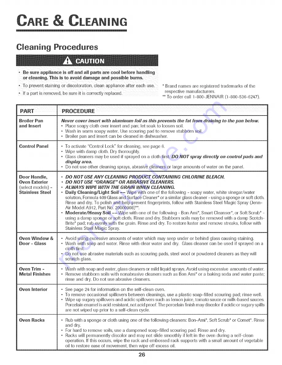 Jenn-Air JJW9530DDR Use & Care Manual Download Page 27