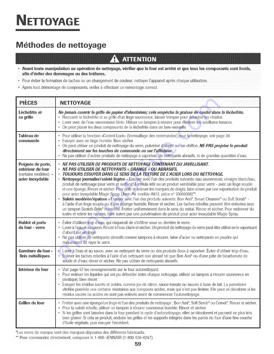 Jenn-Air JJW9530DDR Use & Care Manual Download Page 60