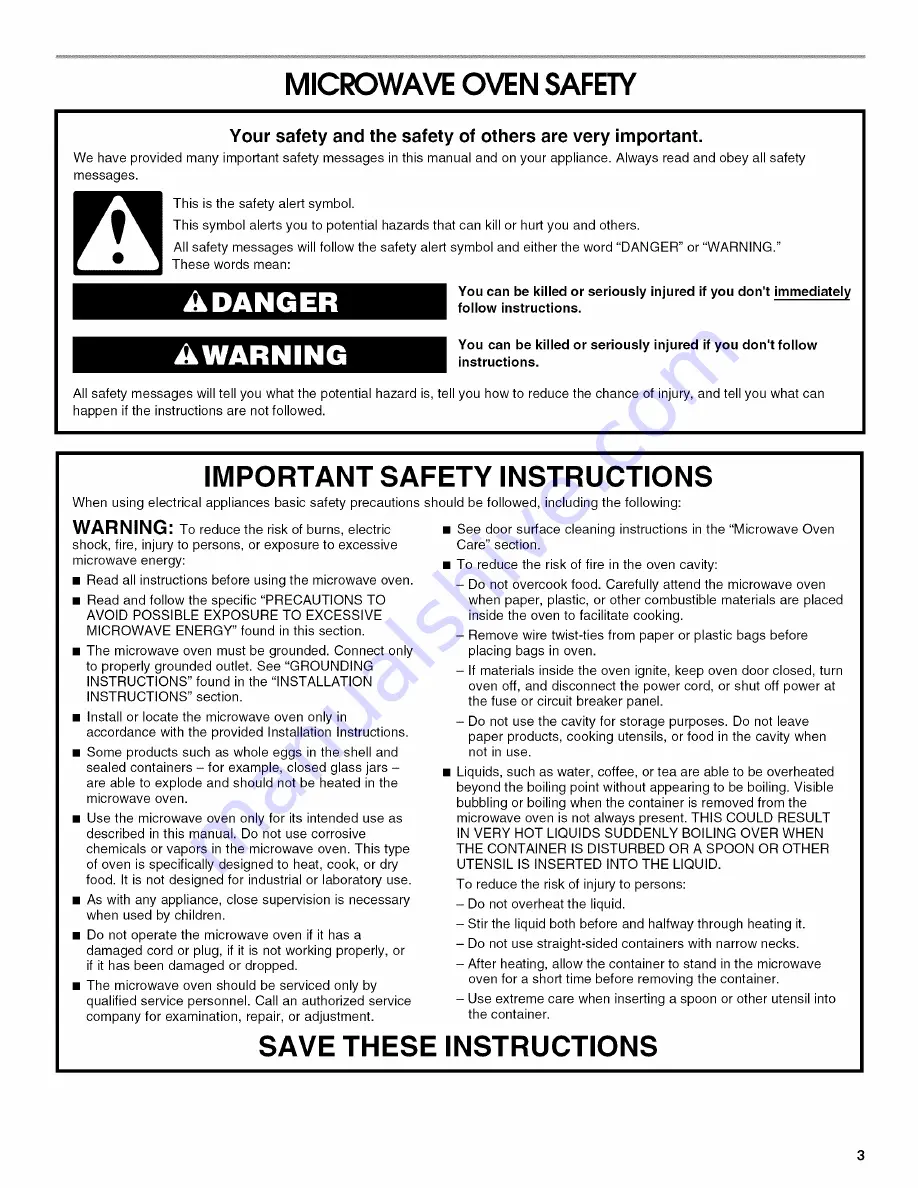 Jenn-Air JM01116 Use & Care Manual Download Page 3