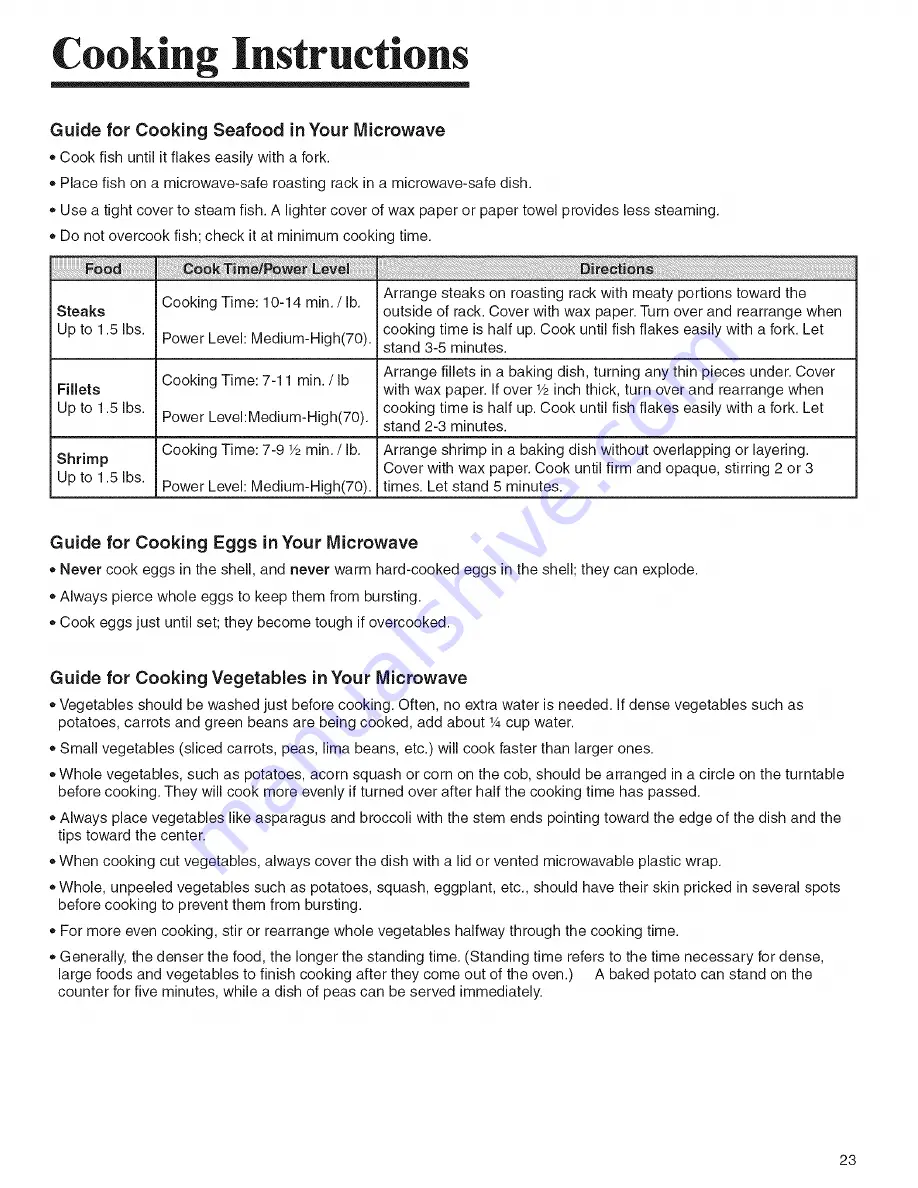 Jenn-Air JMC9158BAB Use & Care Manual Download Page 23