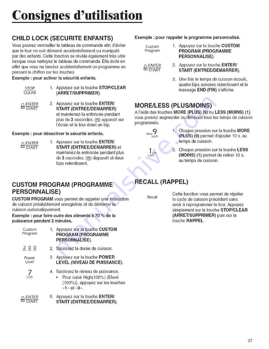 Jenn-Air JMC9158BAB Use & Care Manual Download Page 37