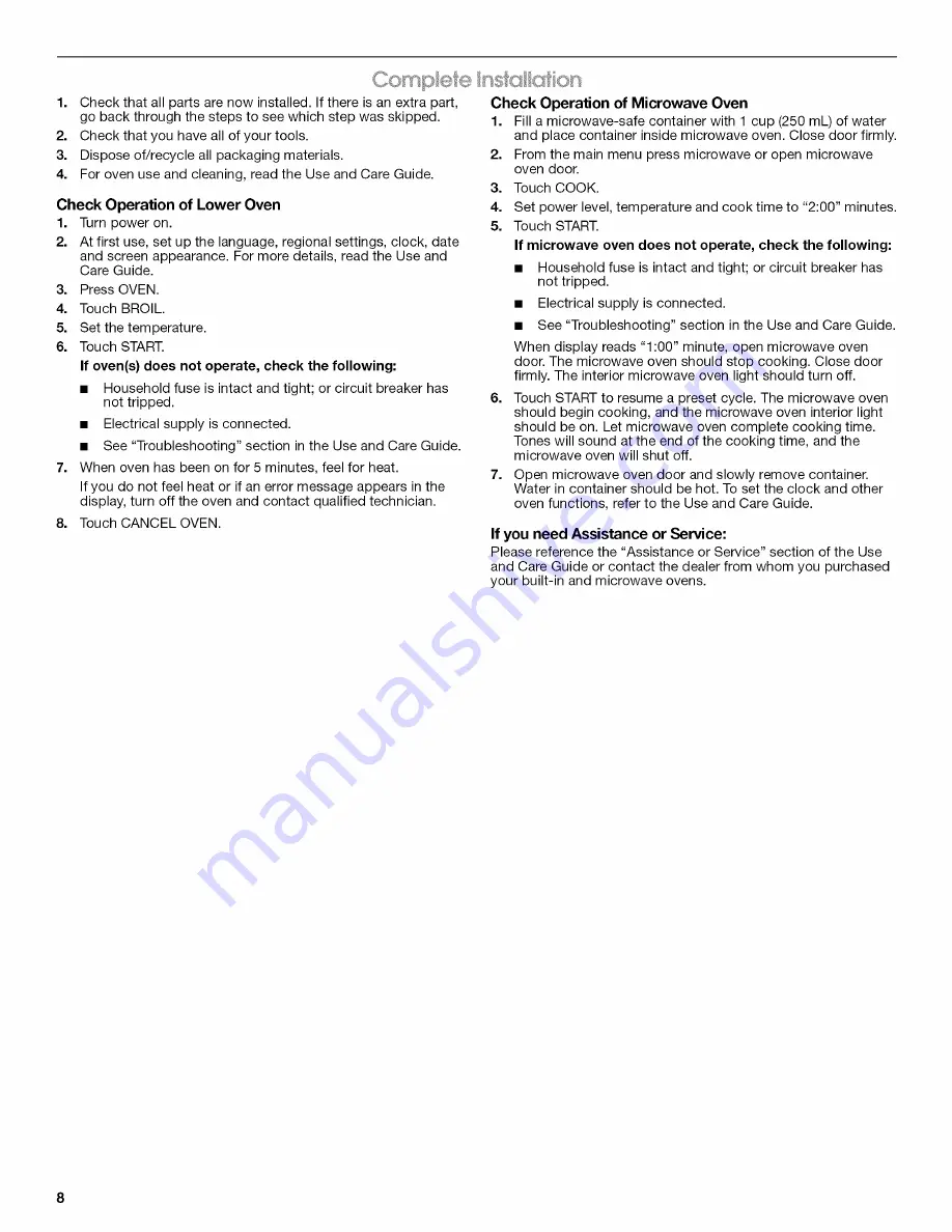 Jenn-Air JMW2327WB00 Installation Instructions Manual Download Page 8