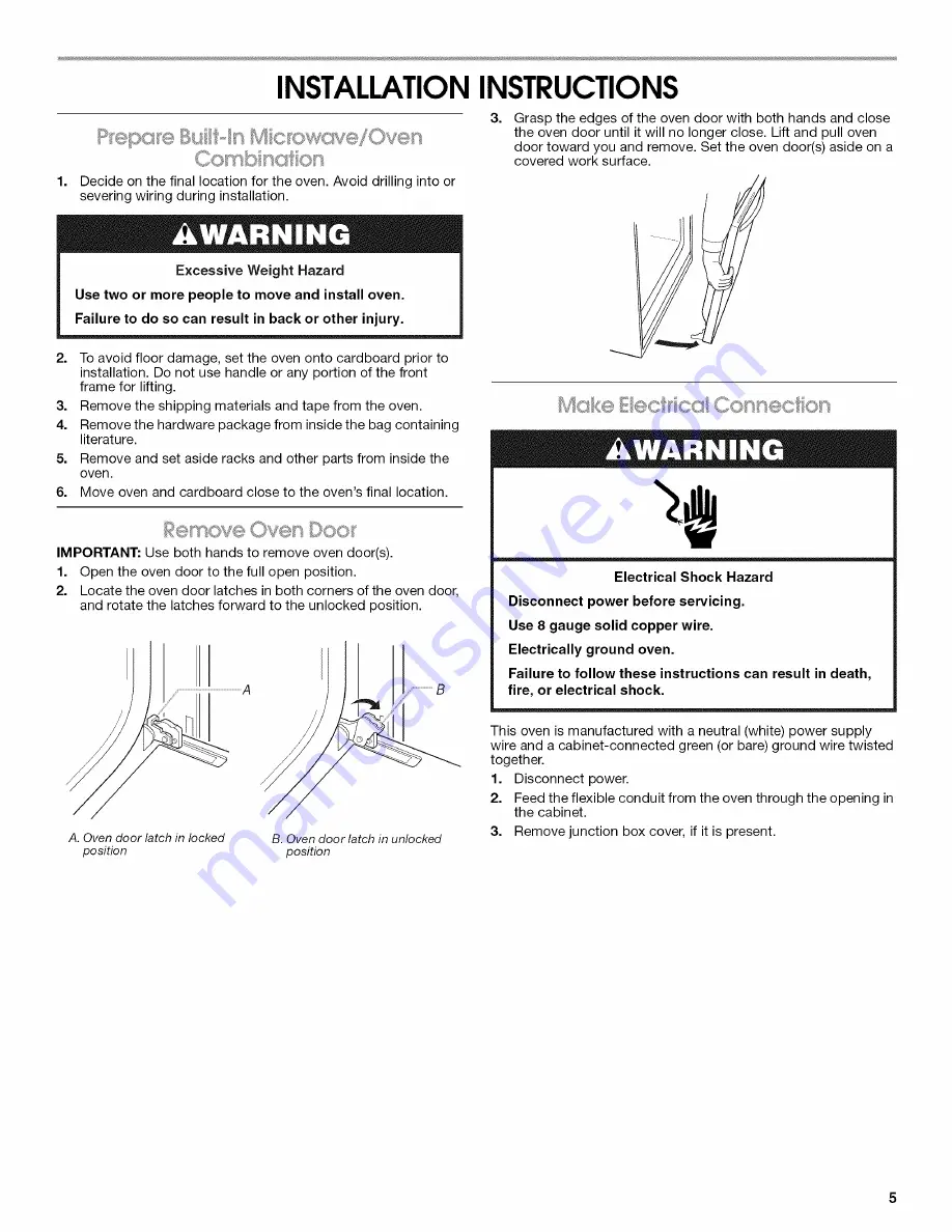 Jenn-Air JMW2327WS01 Installation Instructions Manual Download Page 5