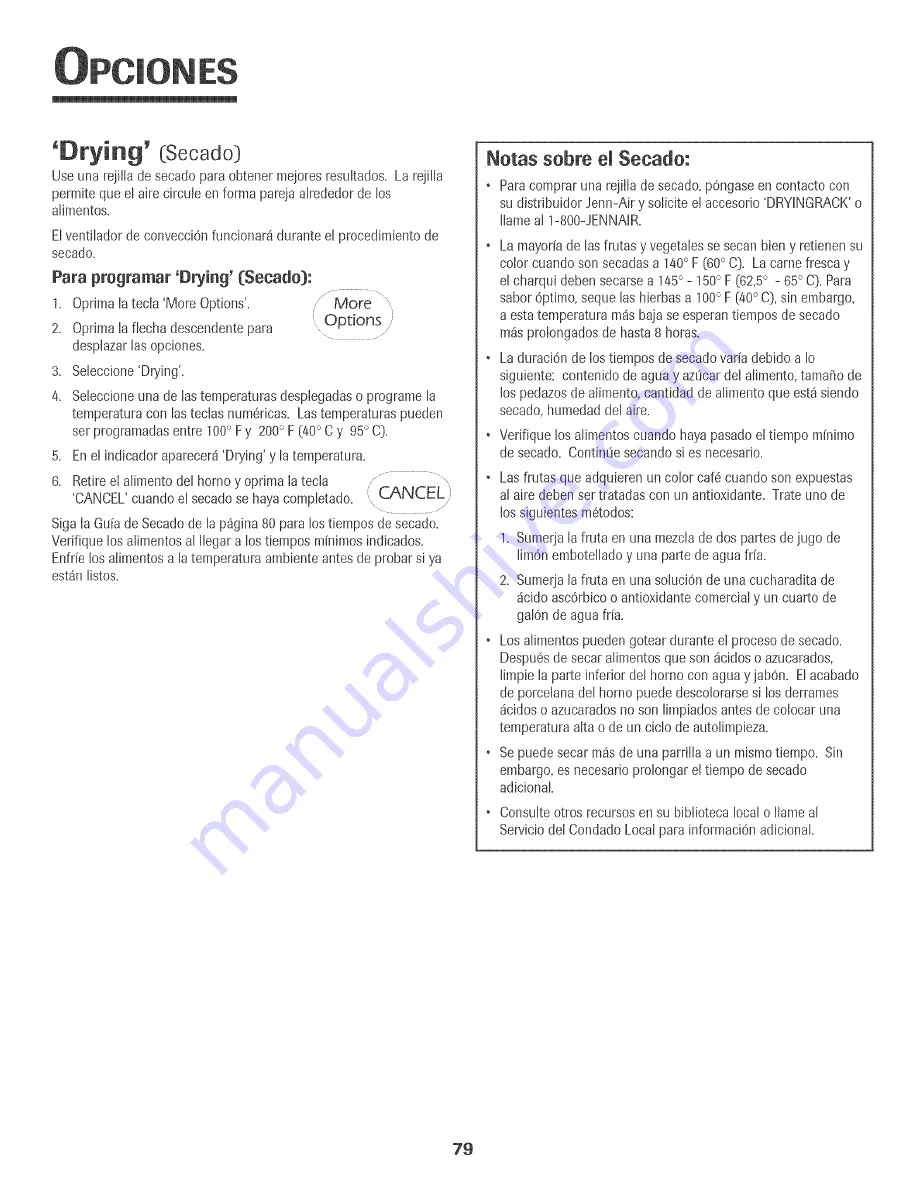 Jenn-Air JMW9527DAS Use & Care Manual Download Page 80