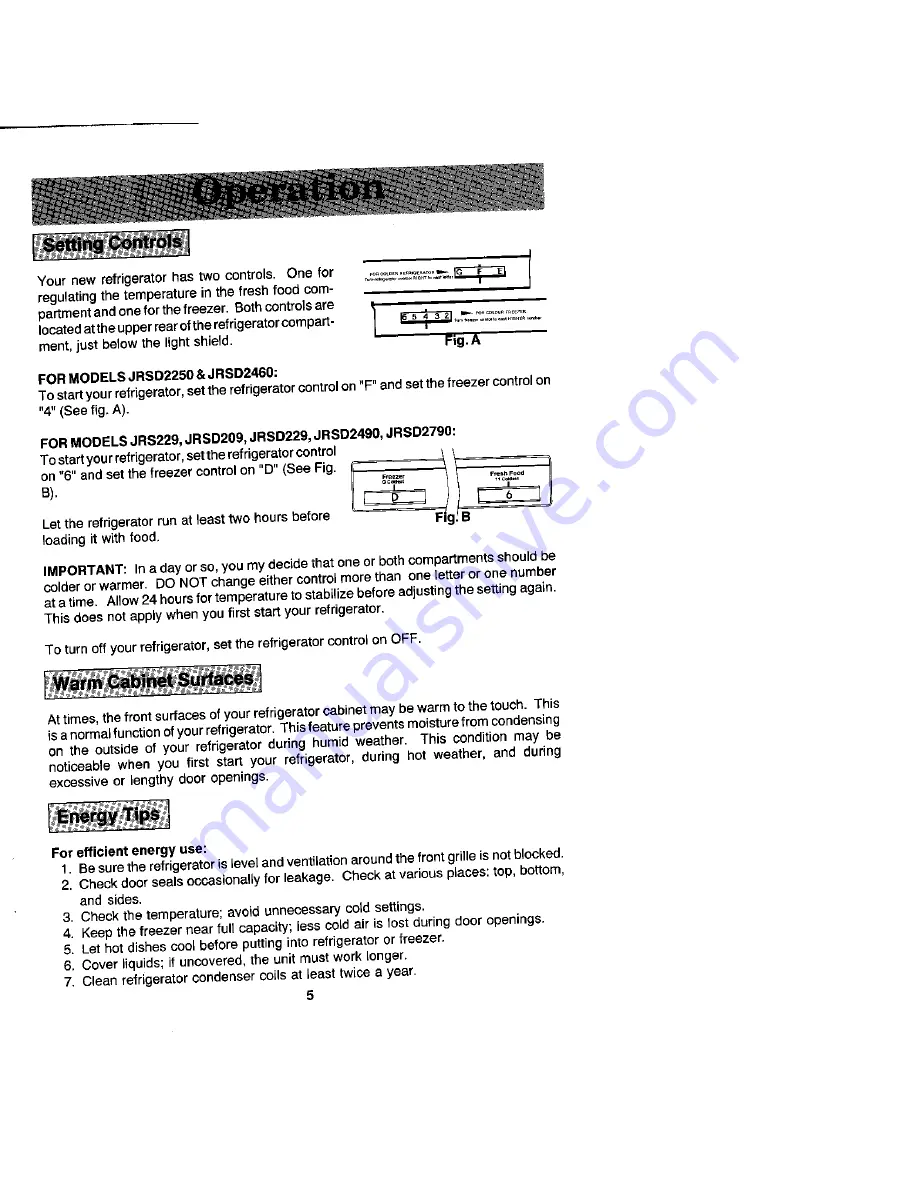 Jenn-Air JRSD2490 Use And Care Manual Download Page 5