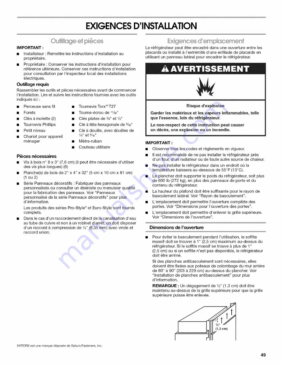 Jenn-Air JS42CXFXDB Installation Manual Download Page 49