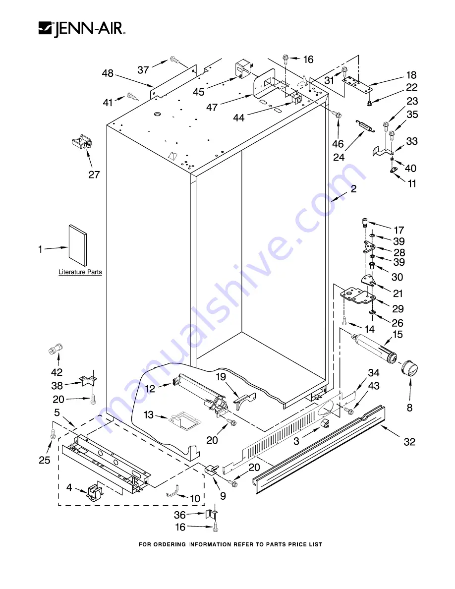 Jenn-Air JS48PPDUDB00 Parts List Download Page 1