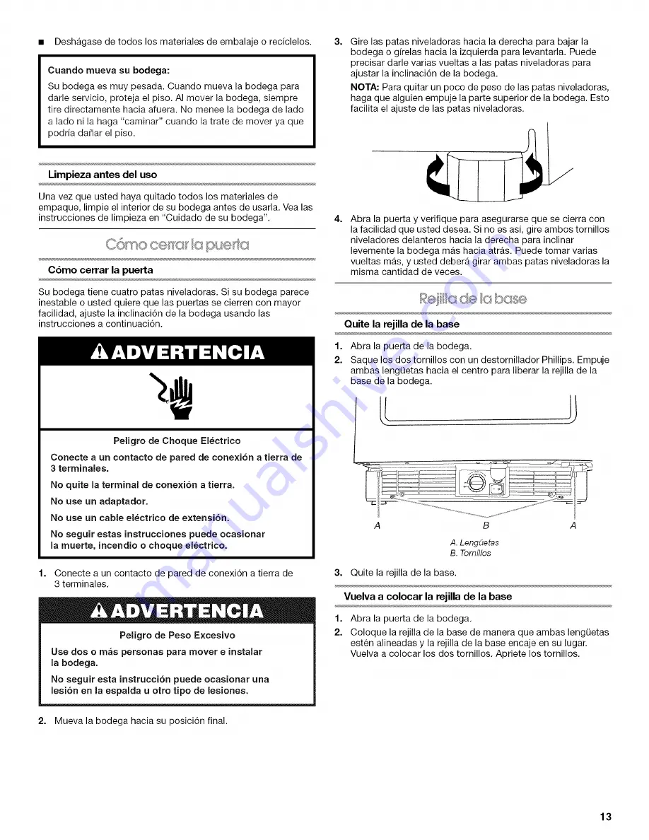 Jenn-Air JUW248LBCX00 Скачать руководство пользователя страница 13