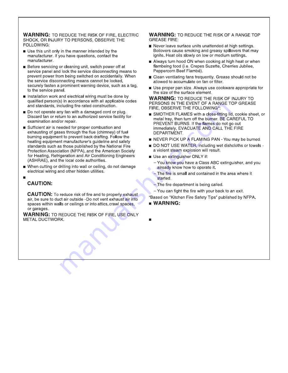 Jenn-Air JVR0436HS Installation Instructions And Use & Care Manual Download Page 4