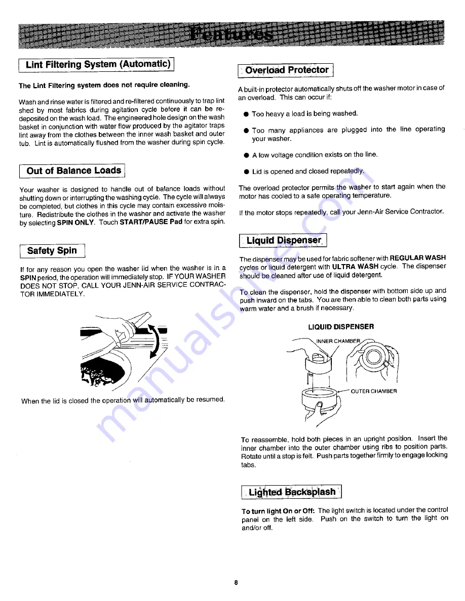 Jenn-Air JW3000 Use And Care Manual Download Page 8