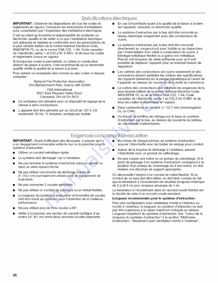 Jenn-Air JXDR7301VS0 Installation Instructions And Use & Care Manual Download Page 26